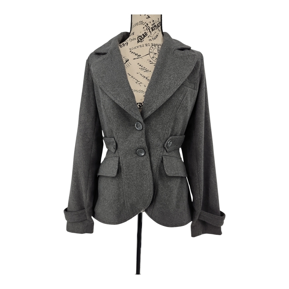Women's  Stylish Grey Blazer Jacket Outerwear/Officewear